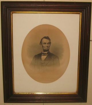 Antique 1864 Abraham Lincoln President Portrait Ritchie Engraving Matthew Brady