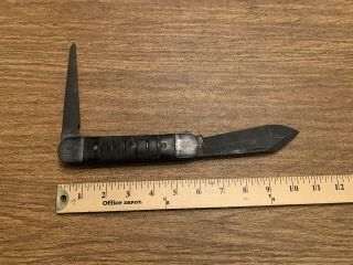 Vintage Us Navy Pilot Survival Colonial Giant Linerlock Bail Knife Usa Ww2 Wwii