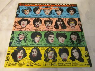 Rolling Stones Some Girls Coc 39108 Vinyl Record Lp Banned Cover 1st Press