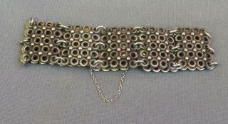 Norwegian Norway Einar Modahl 830s Link Bracelet With Beads/circles 60 