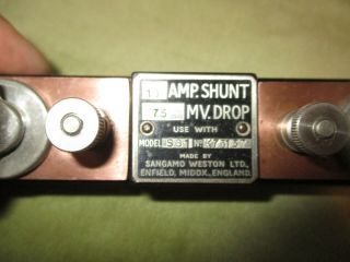 10 AMP SHUNT,  VINTAGE {ELECTRICS / PHYSICS} by SANGAMO WESTON LTD,  MUSEUM QUAL 3