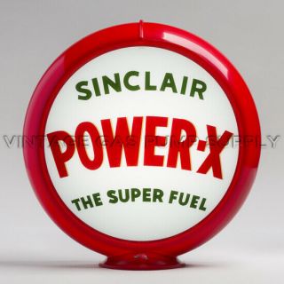 Sinclair Power - X 13.  5 " Gas Pump Globe W/ Red Plastic Body (g242)