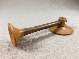 Vtg Old Stethoscope Wooden Trumpet Folding Monaural Medical Doctor Antique Rare