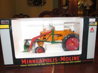Speccast Minneapolis - Moline " U " Gas Tractor W/new Idea 504 Loader - Nib