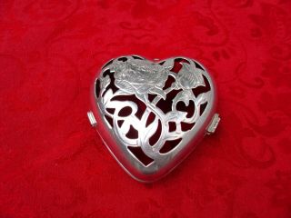 Lenox Silver Trinket Box Heart Shape Kirk Stieff