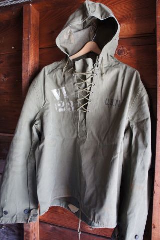 Wwii Ww2 Us Navy Wet Weather Deck Pullover Jacket Nxsx 56551 (mar/apr 1944)