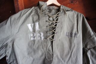 WWII WW2 US Navy Wet Weather Deck Pullover Jacket NXsx 56551 (Mar/Apr 1944) 3