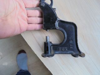 Vintage REX No.  27 Bench Model Leather Riveter Punch 2