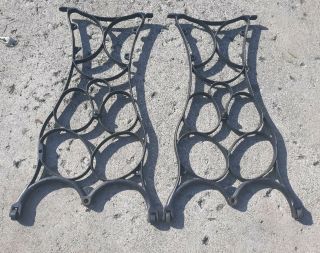 Vintage Cast Iron Sewing Machine Base Table Legs