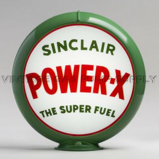Sinclair Power - X 13.  5 " Gas Pump Globe W/ Green Plastic Body (g242)