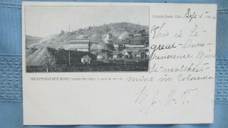 1904 Victor Colorado Independence Mine Real Photo - Cripple Creek & Gold Hill Ry.