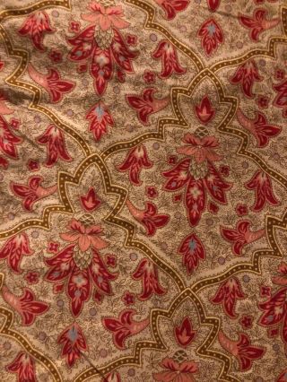 Vintage Ralph Lauren LRL Langham King Bed Duvet Comforter Cover Gold Red Floral 2