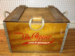 Scarce Dr.  Pepper 100 Year Anniversary 1985 Wood Crate With Good Lettering