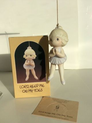 Precious Moments - Lord,  Keep Me On My Toes Ornament - 102423 Ballerina Figure