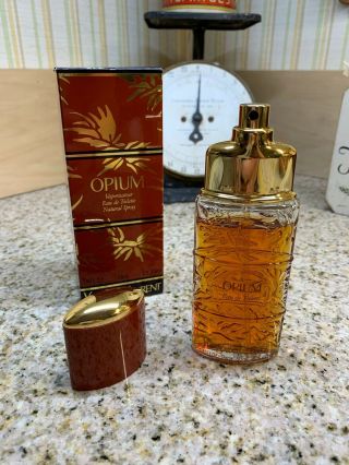 Vintage Yves Saint Laurent Opium 1.  6 Oz 50 Ml Eau De Toilette Spray Perfume 90