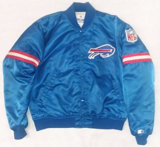 Vintage Men’s Buffalo Bills Satin Starter Jacket Large Made In Usa