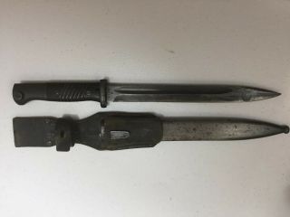 Ww2 German K98 Bayonet With Frog Matching Number On Scabbard