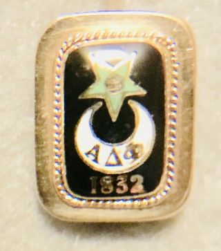 Alpha Delta Phi Solid Gold Badge,  Kenyon 1901 Initiate.  118 Years Old Badge