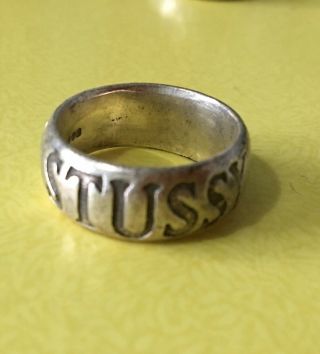 Rare Stussy Old Skool Silver Ring 1990’s