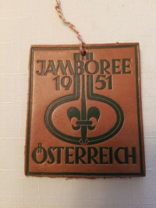 Boy Scout 1951’s World Scout Jamboree Participant Leather Badges 2
