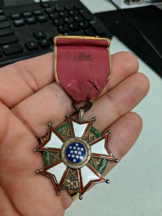 Wwii Us Army Legion Of Merit Medal 4248 Named Gold Wrap Broach Look