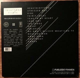 TWENTY ONE PILOTS Blurryface limited White Vinyl /Black Splatter Rare 2