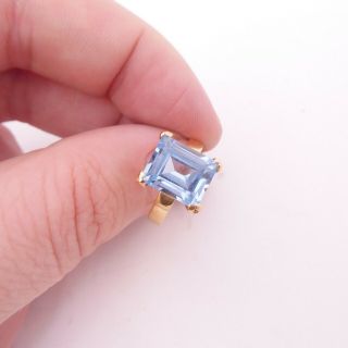 18ct Gold 3.  5ct Blue Spinel Ring