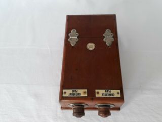 Antique Watson & Sons Mahogany Galvanic Quack Electro Medical Machine,  Box Only