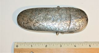 Dated 1901,  Silver Spectacles Case Etui,  P.  68 In My Book,  Cond.