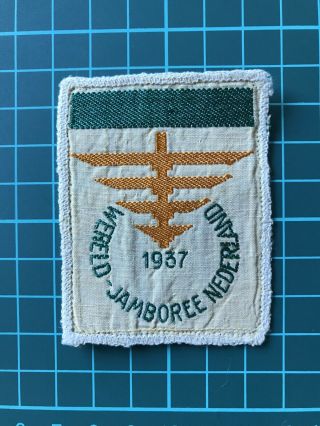 Boy Scout 1937’s World Scout Jamboree Participant Patch - Green Bar