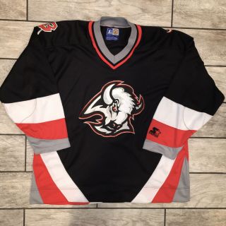 1996 Buffalo Sabres Nhl Hockey Vintage Starter Black Jersey Size Extra Large