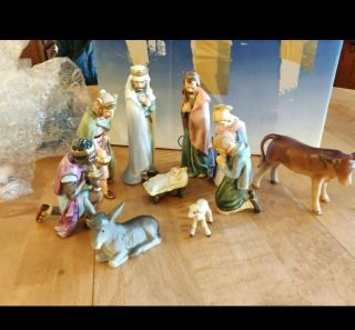 10 Piece Vintage Goebel Nativity Set In