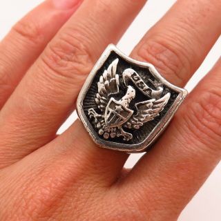 King Baby Studio Sterling Silver Great Seal Of The Usa American Eagle Men 
