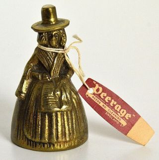 Bronze,  Brass,  Metal,  Lady Figurine Bells.  Peerage.  Made In England