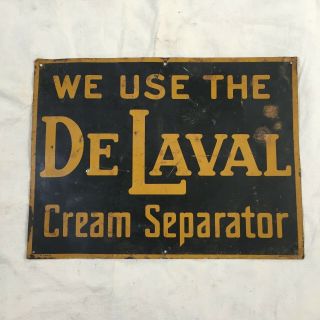 Vintage Delaval Cream Separator Tin Sign 1940 