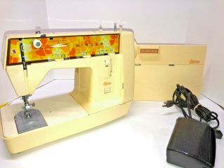 Vintage Singer Genie Portable Sewing Machine Model 354 Cord Foot Pedal 1976