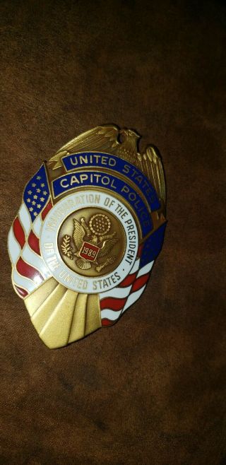 President George Bush 1989 Inauguration Badge Capitol Police