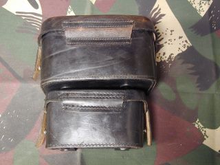Two Wwii German Medic Box Pouches Leather Medical Army Luftschutz