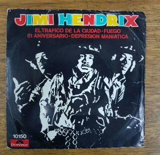 Jimi Hendrix El Trafico De La Ciudad Rare Uruguay Ep Spanish Titles