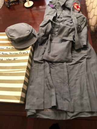 Ww2 American Red Cross Nurse Full Uniform With Provenance Note