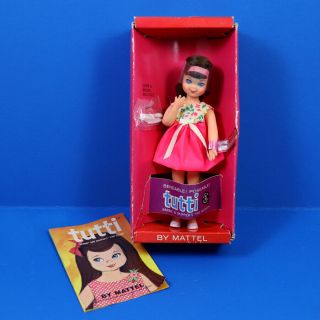 Vintage Mattel Brunette Tutti Doll & Complete With Box :)
