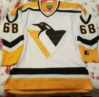 Jaromir Jagr Pittsburgh Penguins Robo Jersey Starter Vintage Vtg Mens Large