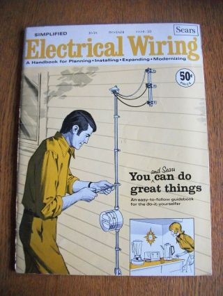 Simplified Electrical Wiring Handbook By Sears 1977 Paperback Exc Cond