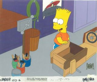 The Simpsons Cel Background Key Master Setup Season3 Animation Art Cell