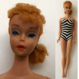 Barbie Doll Blonde Ponytail 4 Vintage 1960