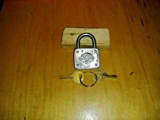 Vintage Master Lock 77 Lion Padlock & 2 Keys 5691