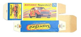 Matchbox Lesney Superfast Mb29 Racing Mini G Box Only Empty