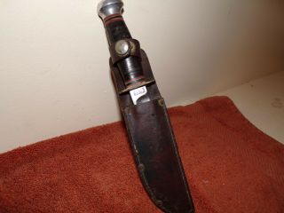Vintage Marbles Gladstone Fixed Blade Knife With Sheath