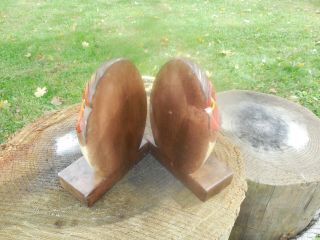 Vintage Italian Alabaster Owl Bookends Brown Owl Made In Italy - 6 Inches Tall 2