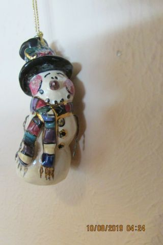 Christmas Snowman Ornament - Blue Sky Corp.  Heather Goldminc
